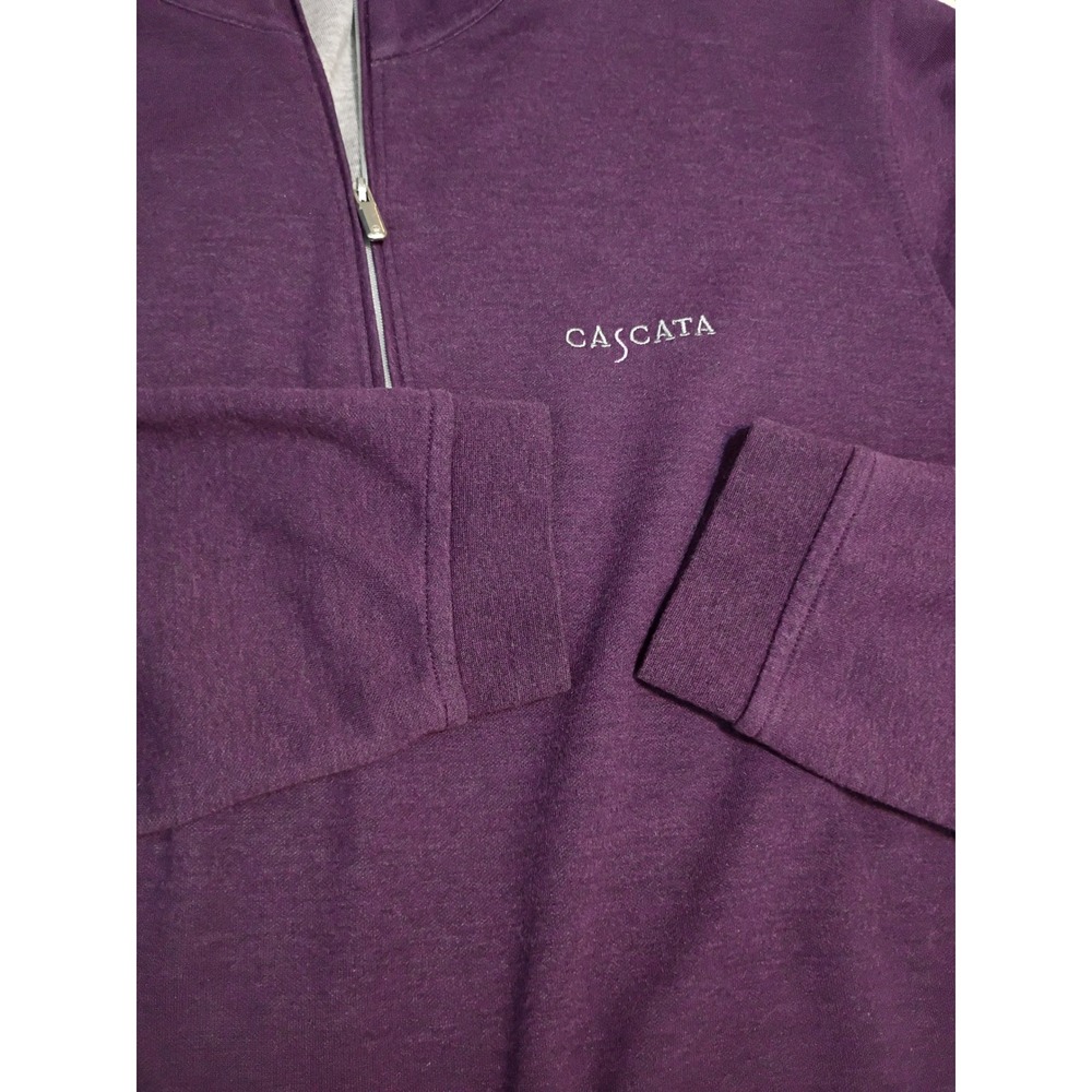Peter‎ Millar Mens Cascata Quarter Zip Pullover Purple Heather MF22K40 XL